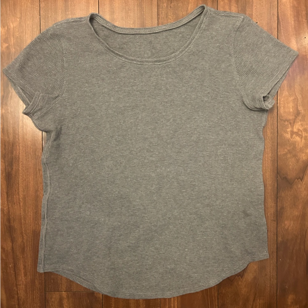 Gray Short Sleeve Lulu Lemon Top